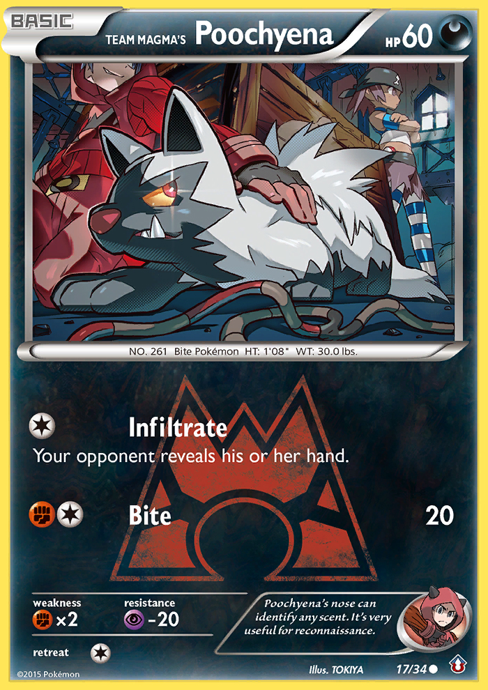 Pokemon | Team Magma's Poochyena (17/34) [XY: Double Crisis] | The Nerd Merchant