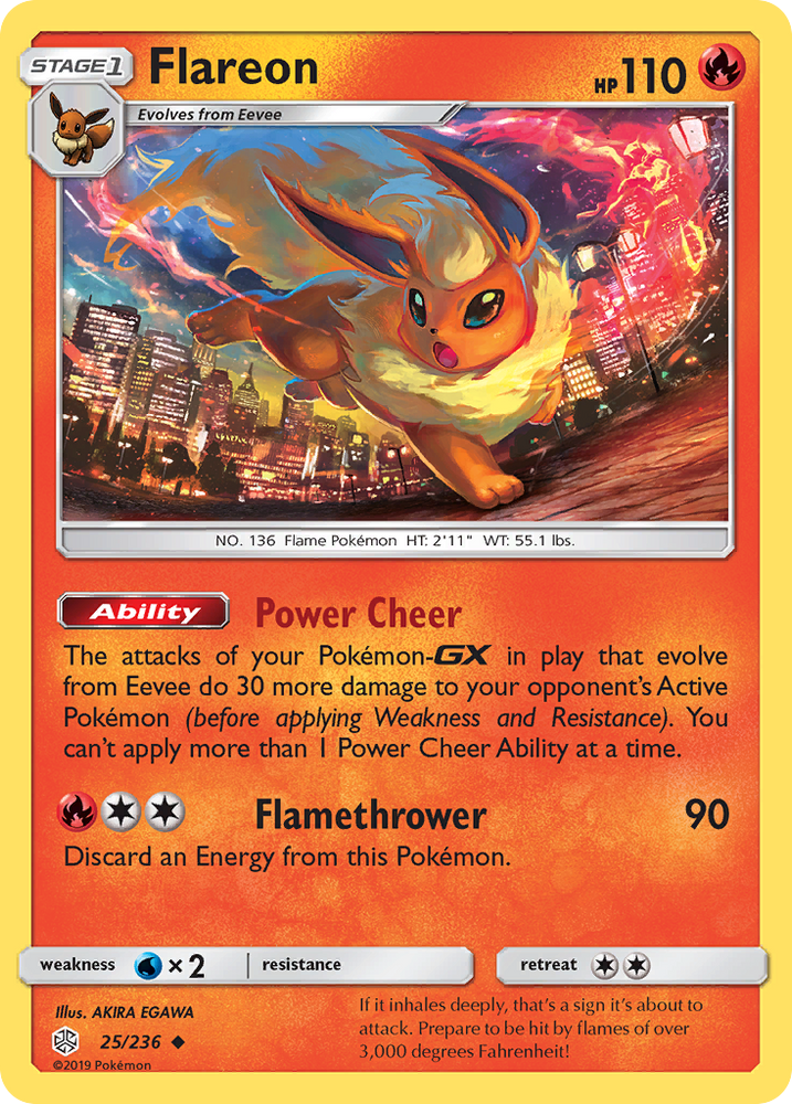 Pokemon| Flareon (25/236) [Sun & Moon: Cosmic Eclipse] | The Nerd Merchant