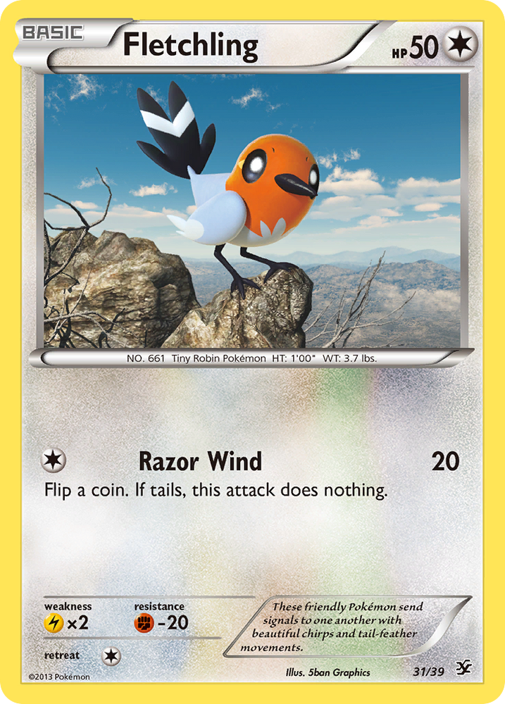 Pokemon| Fletchling (31/39) [XY: Kalos Starter Set] | The Nerd Merchant
