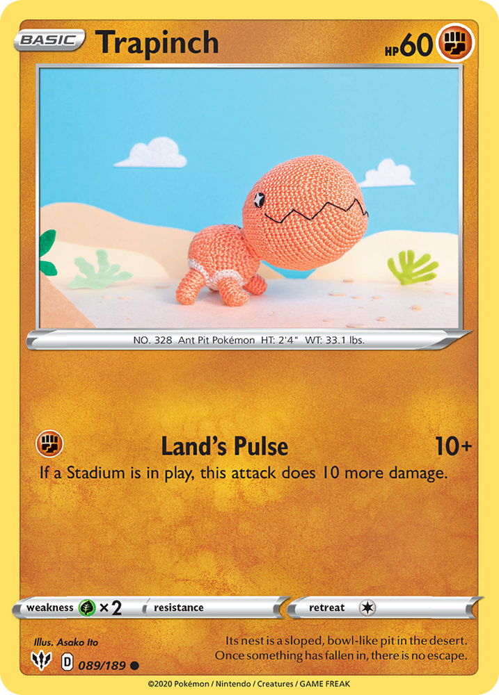 Pokemon | Trapinch (089/189) [Sword & Shield: Darkness Ablaze] | The Nerd Merchant