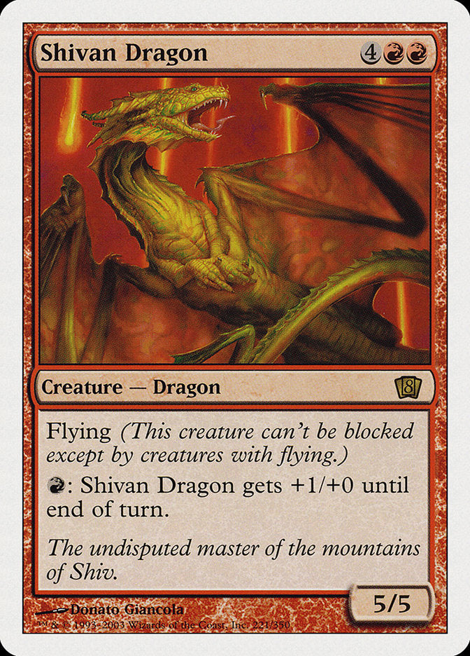 Magic | Shivan Dragon [Eighth Edition] | The Nerd Merchant