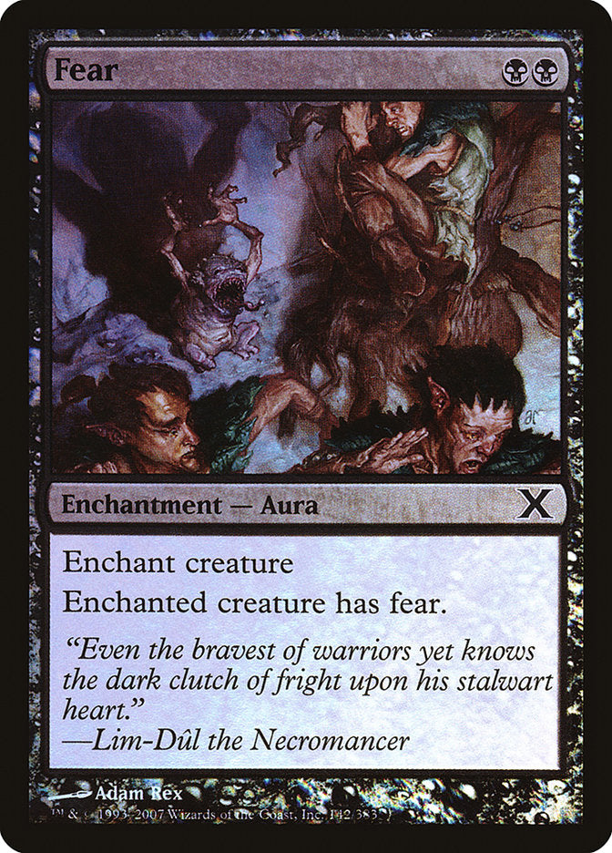 Magic | Fear (Premium Foil) [Tenth Edition] | The Nerd Merchant