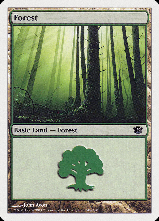 Magic | Forest (348) [Eighth Edition] | The Nerd Merchant