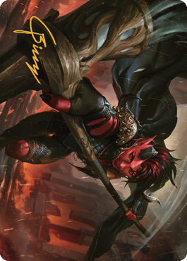 Magic | Karlach, Fury of Avernus Art Card (34) (Gold-Stamped Signature) [Commander Legends: Battle for Baldur's Gate Art Series] | The Nerd Merchant