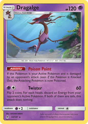 Pokemon | Dragalge (53/131) [Sun & Moon: Forbidden Light] | The Nerd Merchant