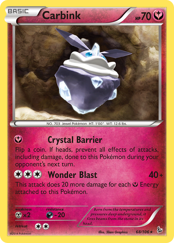 Pokemon | Carbink (68/106) [XY: Flashfire] | The Nerd Merchant