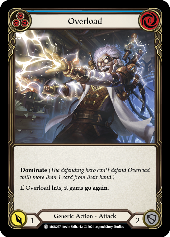 Flesh and Blood TCG | Overload (Blue) [MON277-RF] (Monarch)  1st Edition Rainbow Foil | The Nerd Merchant
