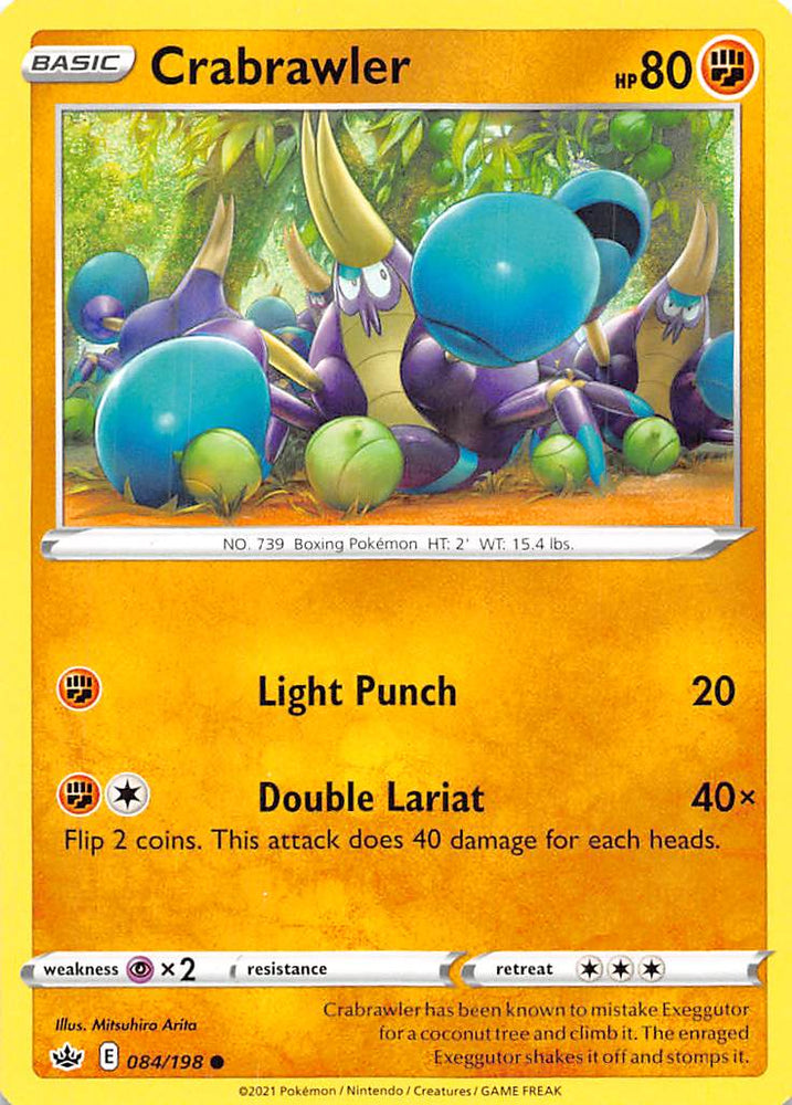 Pokemon | Crabrawler (084/198) [Sword & Shield: Chilling Reign] | The Nerd Merchant