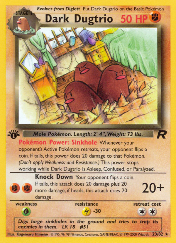 Pokemon | Dark Dugtrio (23/82) [Team Rocket 1st Edition] | The Nerd Merchant