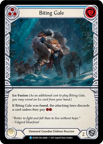 Flesh and Blood TCG | Biting Gale (Blue) [ELE009] (Tales of Aria)  1st Edition Rainbow Foil | The Nerd Merchant