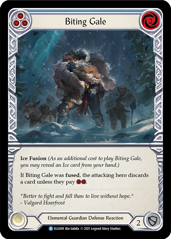 Flesh and Blood TCG | Biting Gale (Blue) [ELE009] (Tales of Aria)  1st Edition Normal | The Nerd Merchant