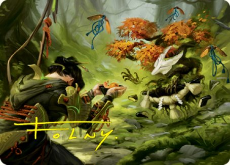 Magic | Commune with Spirits Art Card (Gold-Stamped Signature) [Kamigawa: Neon Dynasty Art Series] | The Nerd Merchant