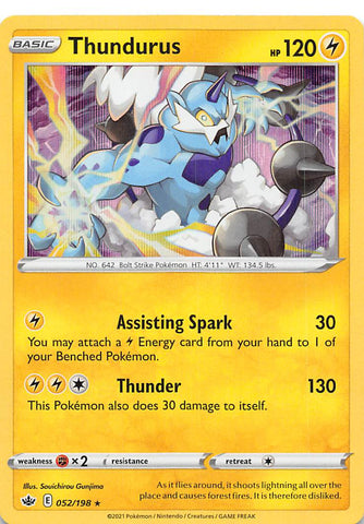 Pokemon | Thundurus (052/198) [Sword & Shield: Chilling Reign] | The Nerd Merchant
