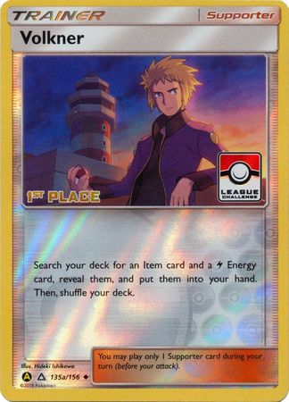 Pokemon | Volkner (135a/156) (League Challenge 1st Place) [Sun & Moon: Ultra Prism] | The Nerd Merchant