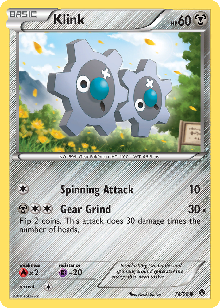 Pokemon | Klink (74/98) [Black & White: Emerging Powers] | The Nerd Merchant