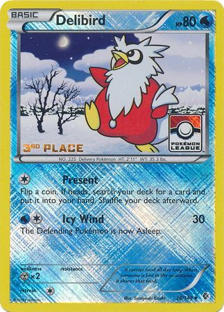 Pokemon | Delibird (38/149) (League Promo 3rd Place) [Black & White: Boundaries Crossed] | The Nerd Merchant