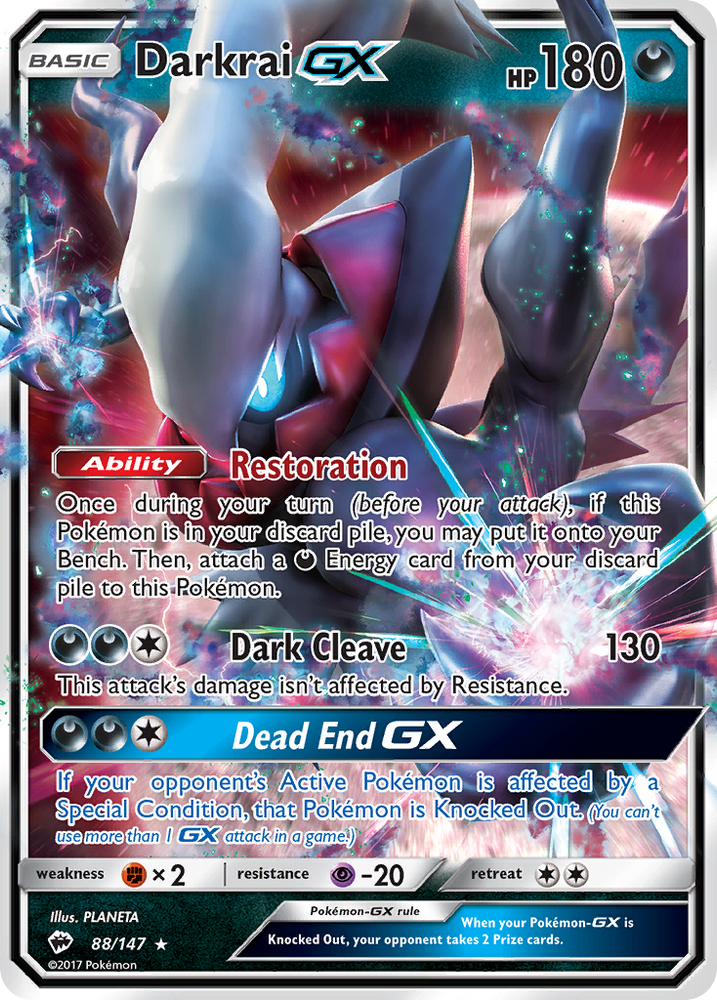Pokemon | Darkrai GX (88/147) [Sun & Moon: Burning Shadows] | The Nerd Merchant