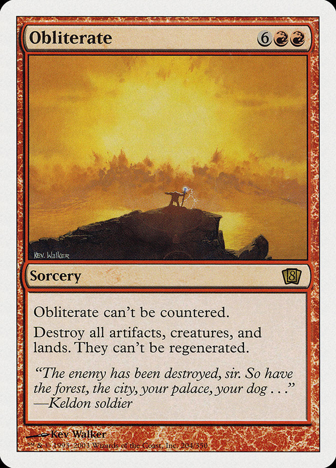 Magic | Obliterate (Oversized) [Eighth Edition] | The Nerd Merchant