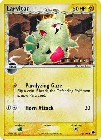 Pokemon | Larvitar (52/101) (Delta Species) (Stamped) [EX: Dragon Frontiers] | The Nerd Merchant