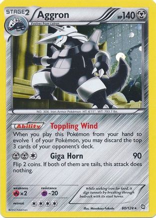 Pokemon | Aggron (80/124) (Cosmos Holo) [Black & White: Dragons Exalted] | The Nerd Merchant