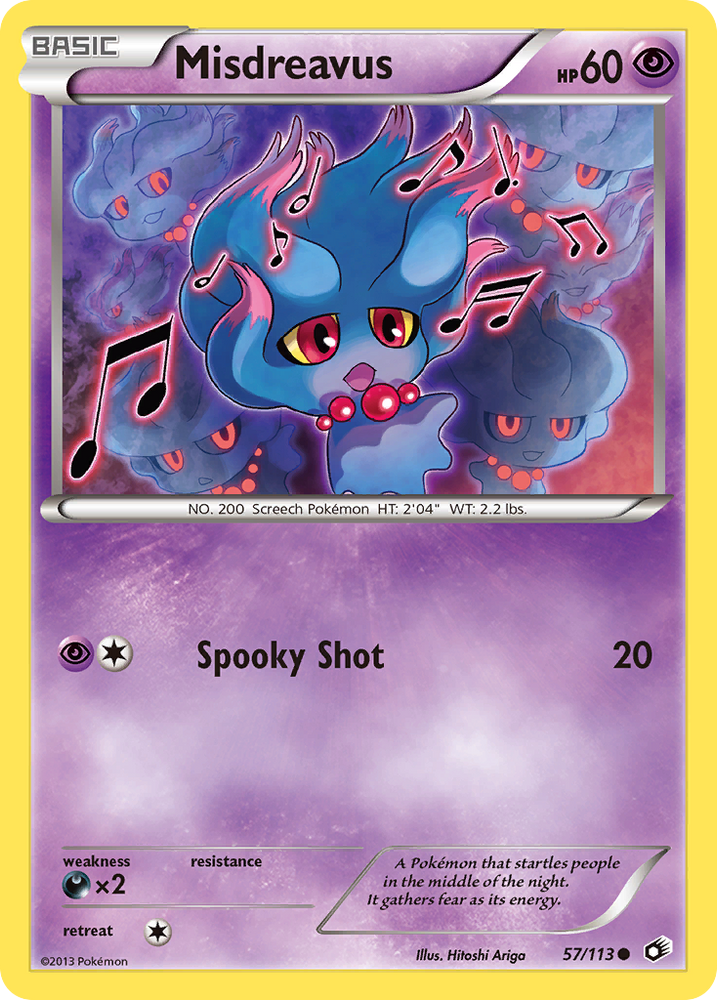 Pokemon | Misdreavus (57/113) [Black & White: Legendary Treasures] | The Nerd Merchant