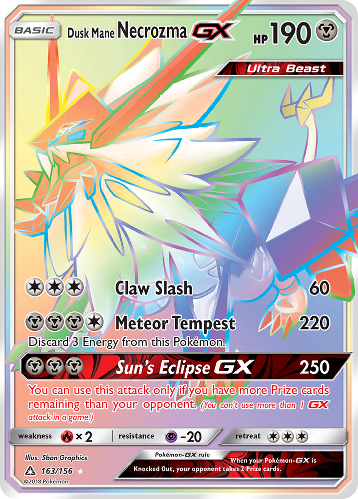 Pokemon | Dusk Mane Necrozma GX (163/156) [Sun & Moon: Ultra Prism] | The Nerd Merchant