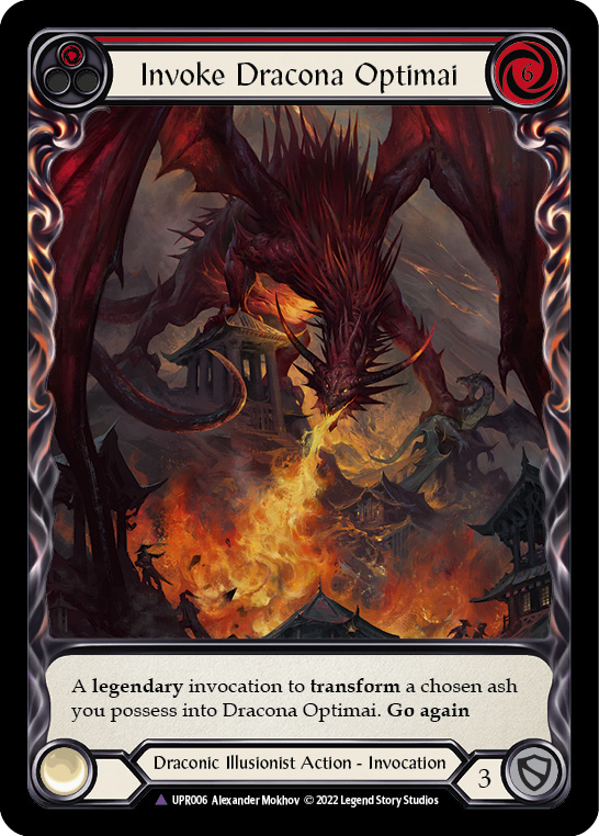 Flesh and Blood TCG | Invoke Dracona Optimai // Dracona Optimai (Marvel) [UPR006] (Uprising)  Cold Foil | The Nerd Merchant