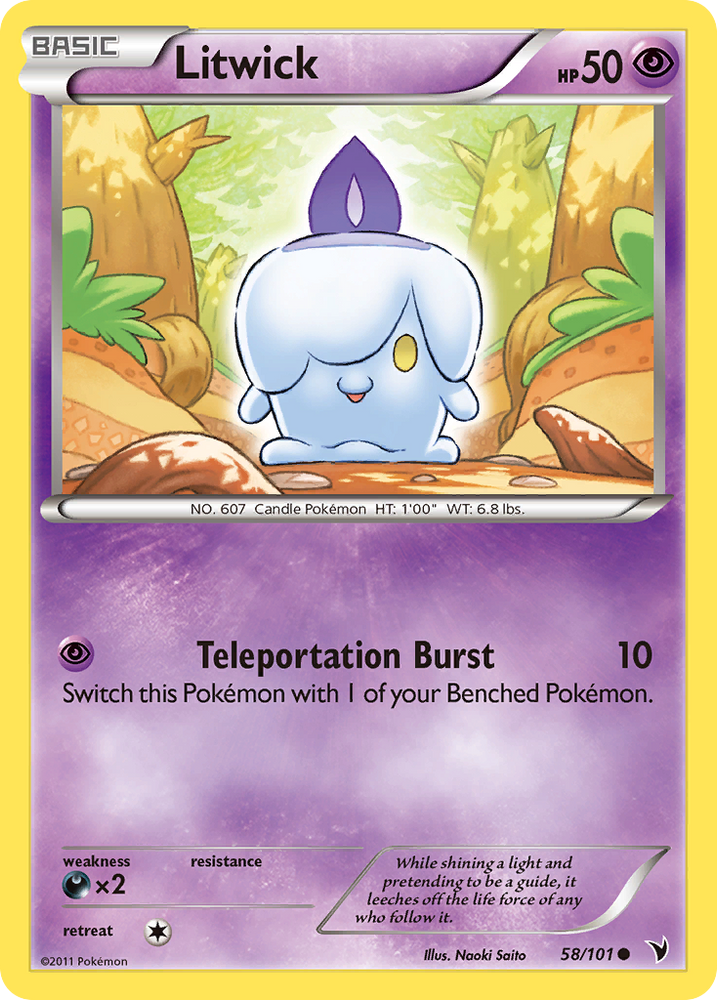 Pokemon | Litwick (58/101) [Black & White: Noble Victories] | The Nerd Merchant