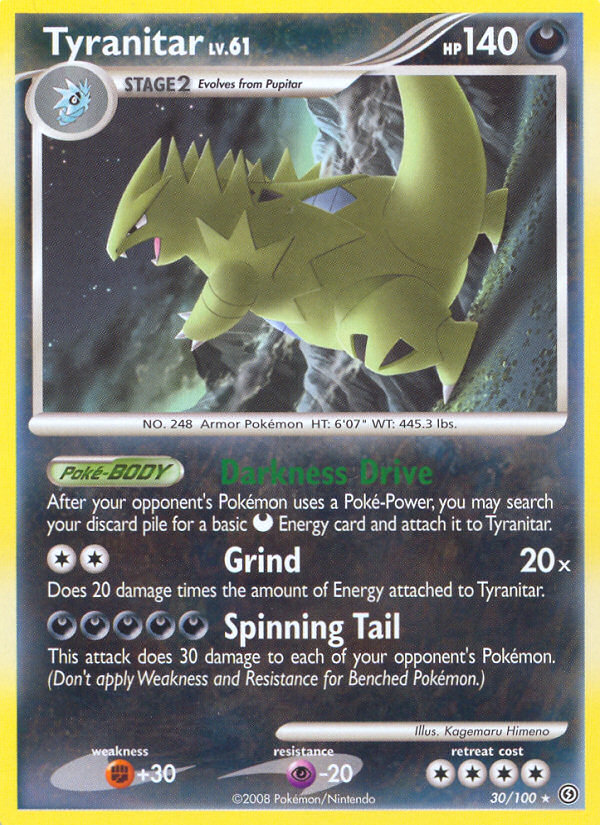 Pokemon | Tyranitar (30/100) [Diamond & Pearl: Stormfront] | The Nerd Merchant