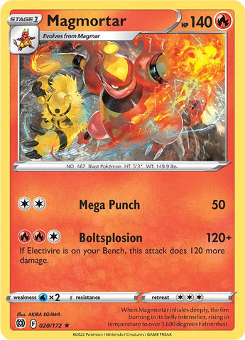 Pokemon | Magmortar (020/172) [Sword & Shield: Brilliant Stars] | The Nerd Merchant