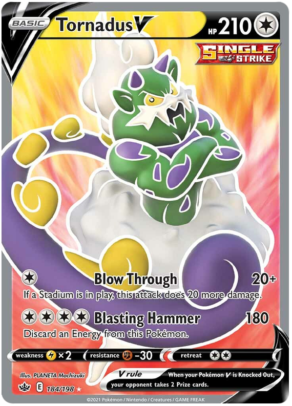 Pokemon | Tornadus V (184/198) [Sword & Shield: Chilling Reign] | The Nerd Merchant