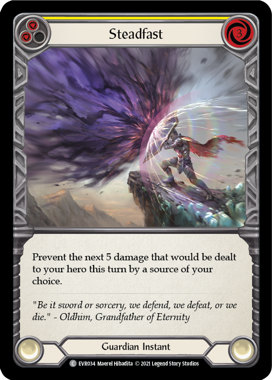 Flesh and Blood TCG | Steadfast (Yellow) [EVR034] (Everfest)  1st Edition Normal | The Nerd Merchant