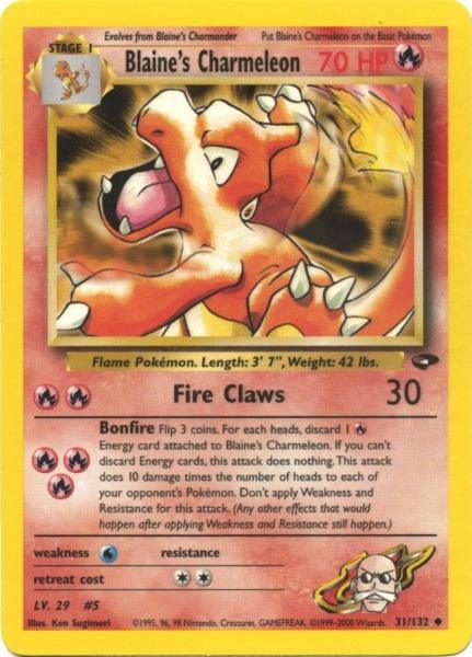 Pokemon | Blaine's Charmeleon (31/132) [Gym Challenge Unlimited] | The Nerd Merchant