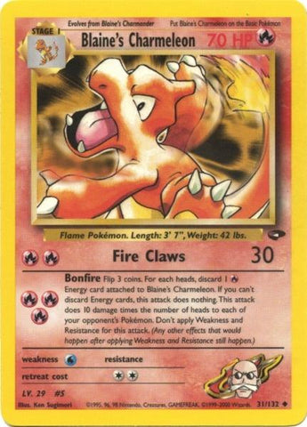 Pokemon | Blaine's Charmeleon (31/132) [Gym Challenge Unlimited] | The Nerd Merchant
