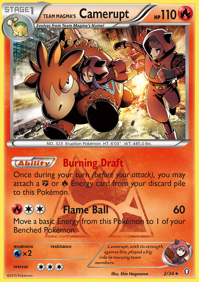 Pokemon | Team Magma's Camerupt (2/34) [XY: Double Crisis] | The Nerd Merchant