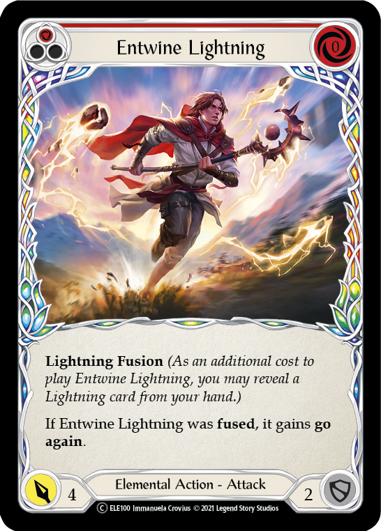 Flesh and Blood TCG | Entwine Lightning (Red) [U-ELE100] (Tales of Aria Unlimited)  Unlimited Rainbow Foil | The Nerd Merchant