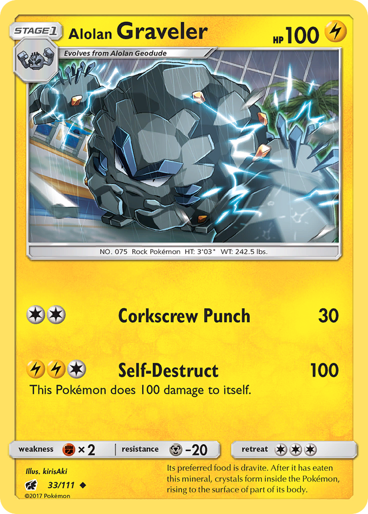 Pokemon | Alolan Graveler (33/111) [Sun & Moon: Crimson Invasion] | The Nerd Merchant