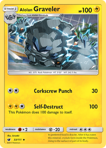 Pokemon | Alolan Graveler (33/111) [Sun & Moon: Crimson Invasion] | The Nerd Merchant