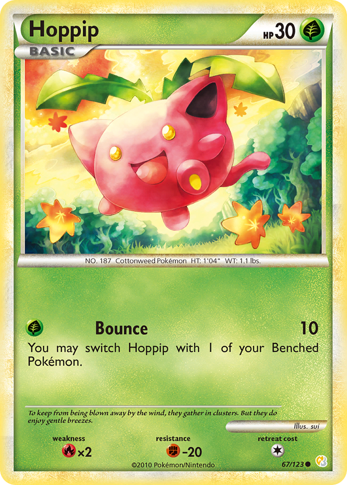 Pokemon | Hoppip (67/123) [HeartGold & SoulSilver: Base Set] | The Nerd Merchant