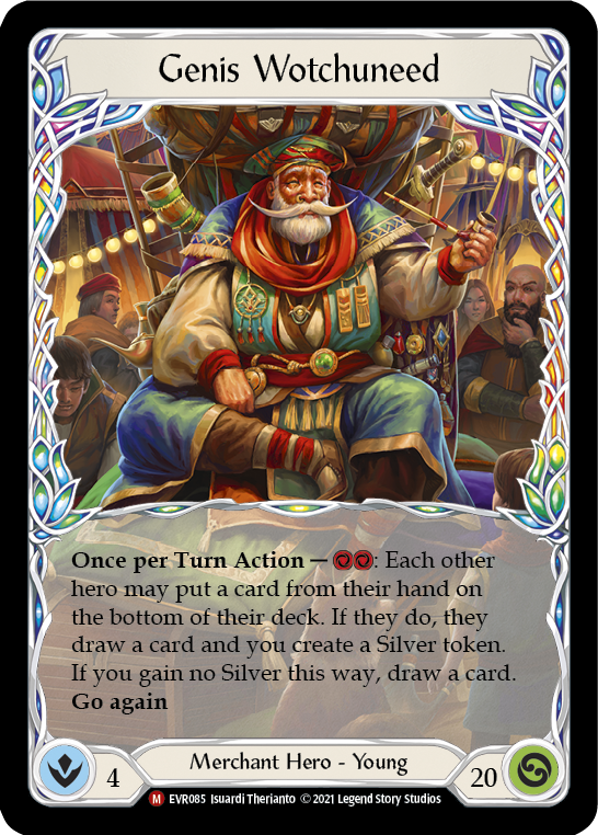 Flesh and Blood TCG | Genis Wotchuneed [EVR085] (Everfest)  1st Edition Rainbow Foil | The Nerd Merchant