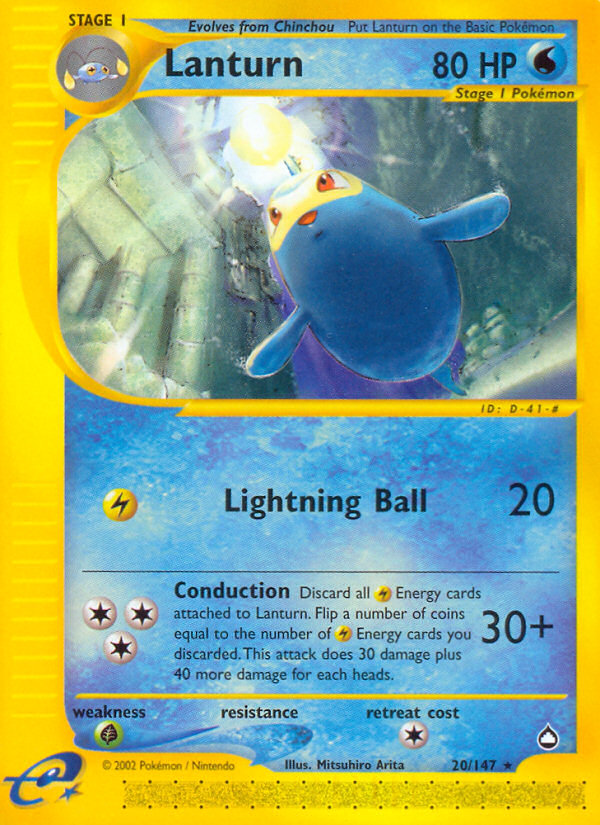Pokemon | Lanturn (20/147) [Aquapolis] | The Nerd Merchant