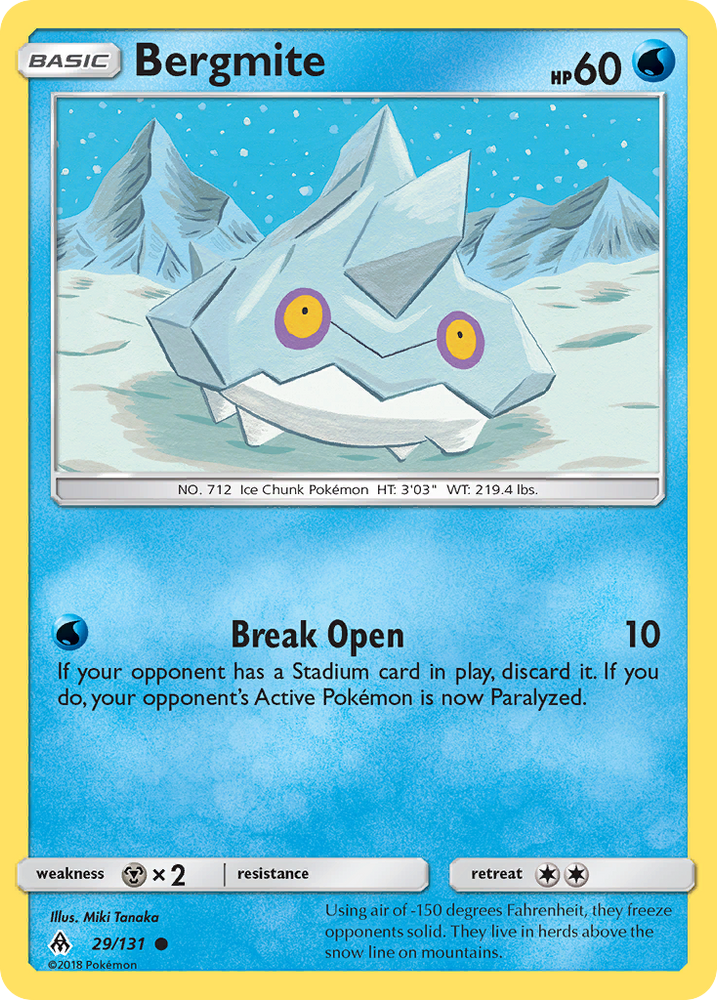 Pokemon | Bergmite (29/131) [Sun & Moon: Forbidden Light] | The Nerd Merchant