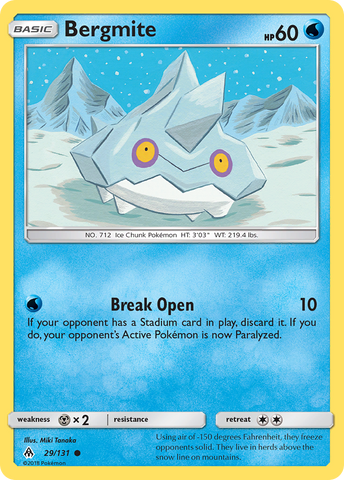 Pokemon | Bergmite (29/131) [Sun & Moon: Forbidden Light] | The Nerd Merchant