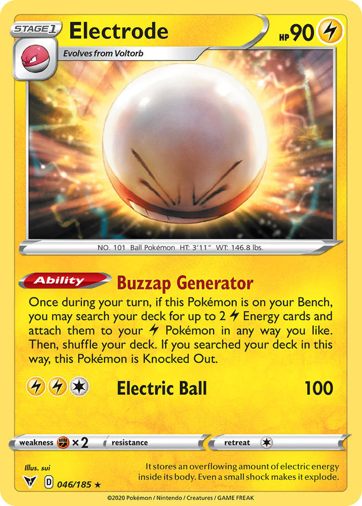 Pokemon | Electrode (046/185) [Sword & Shield: Vivid Voltage] | The Nerd Merchant