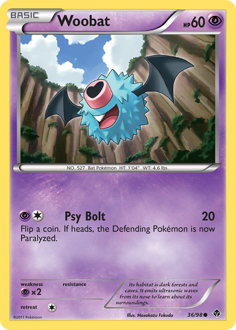 Pokemon | Woobat (36/98) [Black & White: Emerging Powers] | The Nerd Merchant