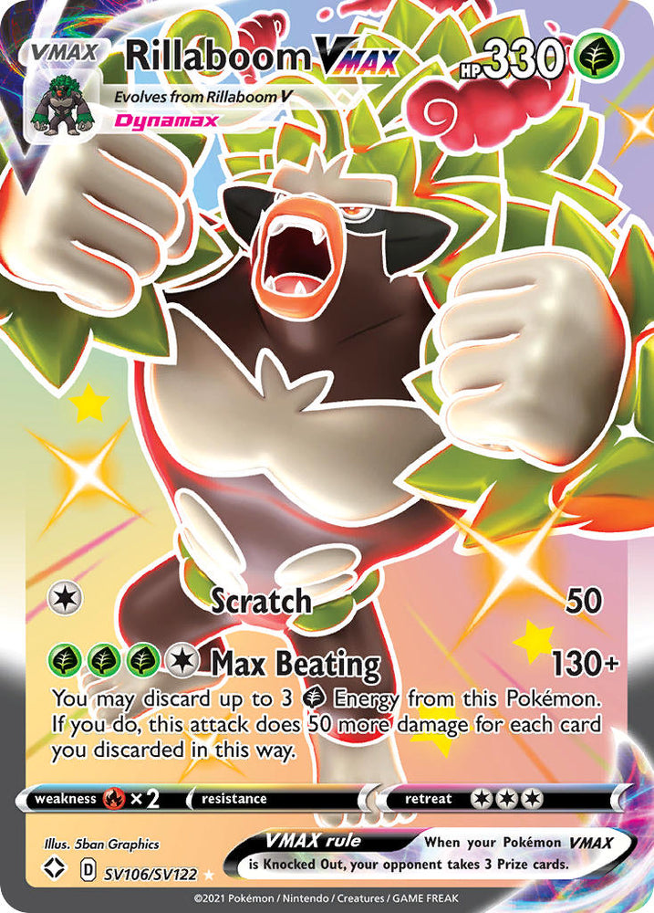 Pokemon | Rillaboom VMAX (SV106/SV122) [Sword & Shield: Shining Fates] | The Nerd Merchant