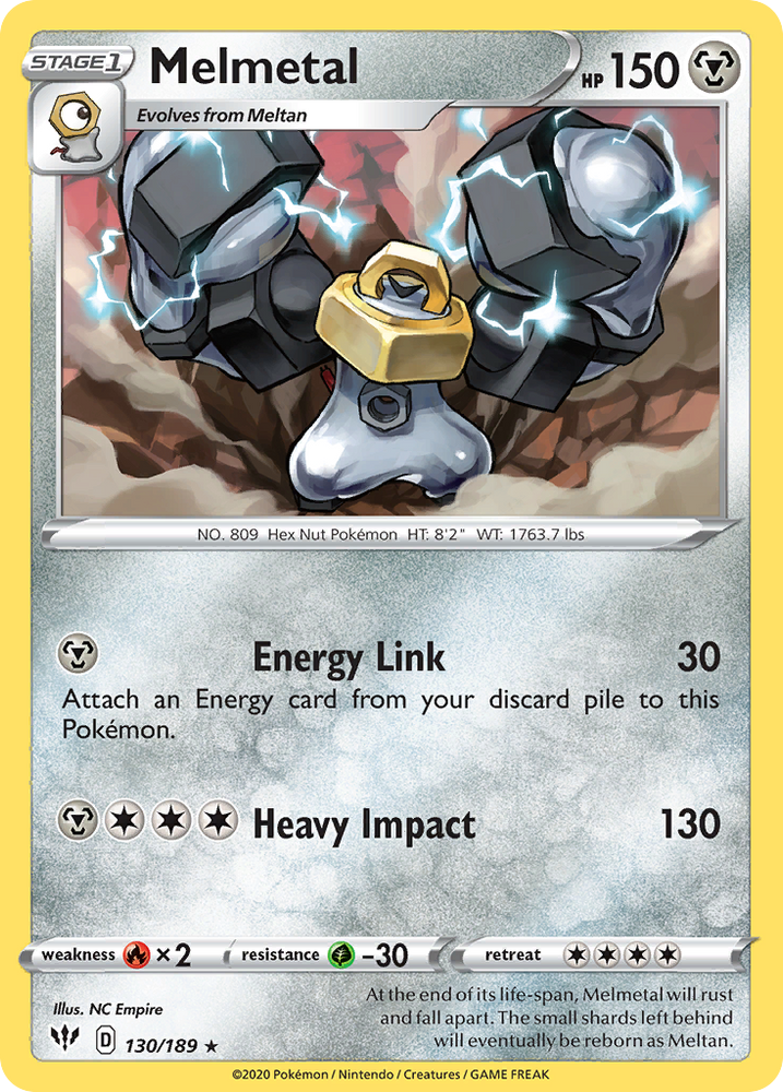 Pokemon | Melmetal (130/189) [Sword & Shield: Darkness Ablaze] | The Nerd Merchant