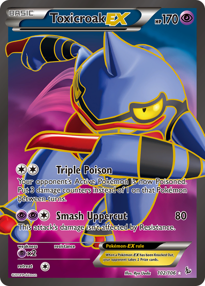 Pokemon | Toxicroak EX (102/106) [XY: Flashfire] | The Nerd Merchant