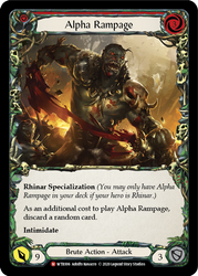 Flesh and Blood TCG | Alpha Rampage [U-WTR006] (Welcome to Rathe Unlimited)  Unlimited Rainbow Foil | The Nerd Merchant