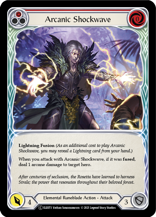 Flesh and Blood TCG | Arcanic Shockwave (Red) [U-ELE073] (Tales of Aria Unlimited)  Unlimited Rainbow Foil | The Nerd Merchant